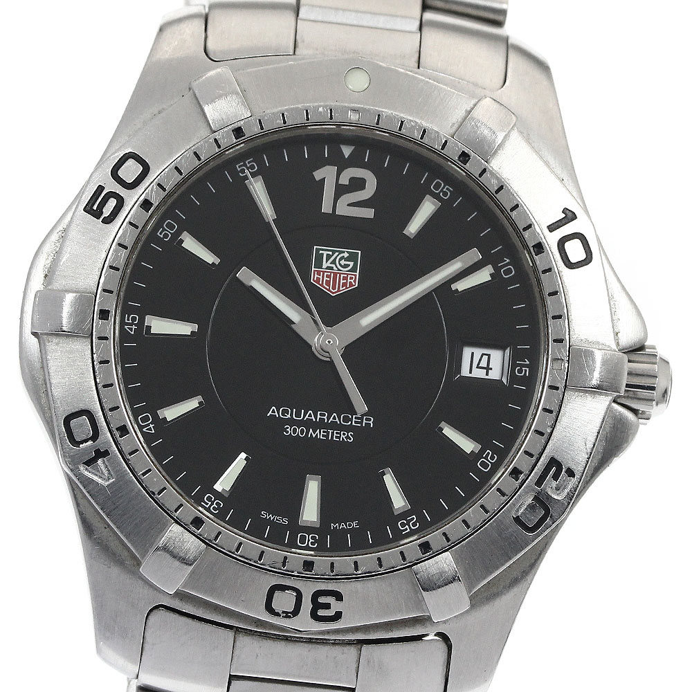 タグホイヤー TAG HEUER WAF1110 アクアレーサー デイト クォーツ メンズ _884348【中古】