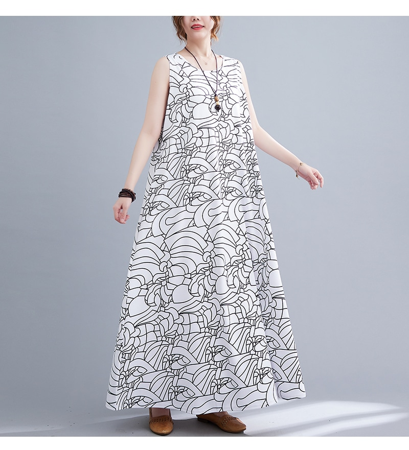 レディース ワンピース ロング ノースリーブ ラウンドネック かわいい 大人可愛い カジュアル おしゃれ こなれ感 個性的 主役級 存在感 抜け感 花柄 フラワー 総柄 春 夏 ママ デート お出かけ 5,502円