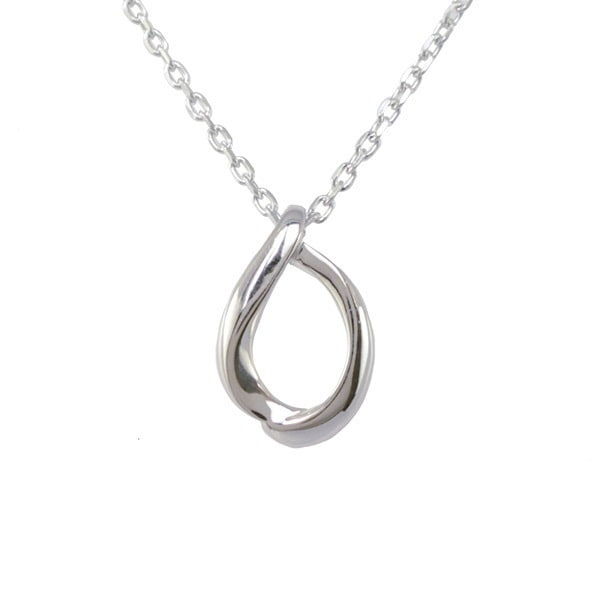 リボン済＆紙袋 ネックレス 正規品 レディース しずくモチーフ ネックレス ペンダント 1月誕生石 プレゼント ジュエリー アクセサリー エターナルシルバー 祝い
