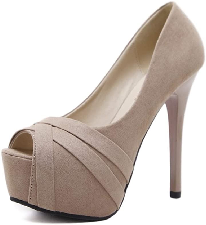ハイヒール パンプス 美脚 オープントゥ フォーマル パーティー ピンヒール おしゃれ 靴 レディース 24.0cm(ベージュ, 24.0～24.5 cm)
