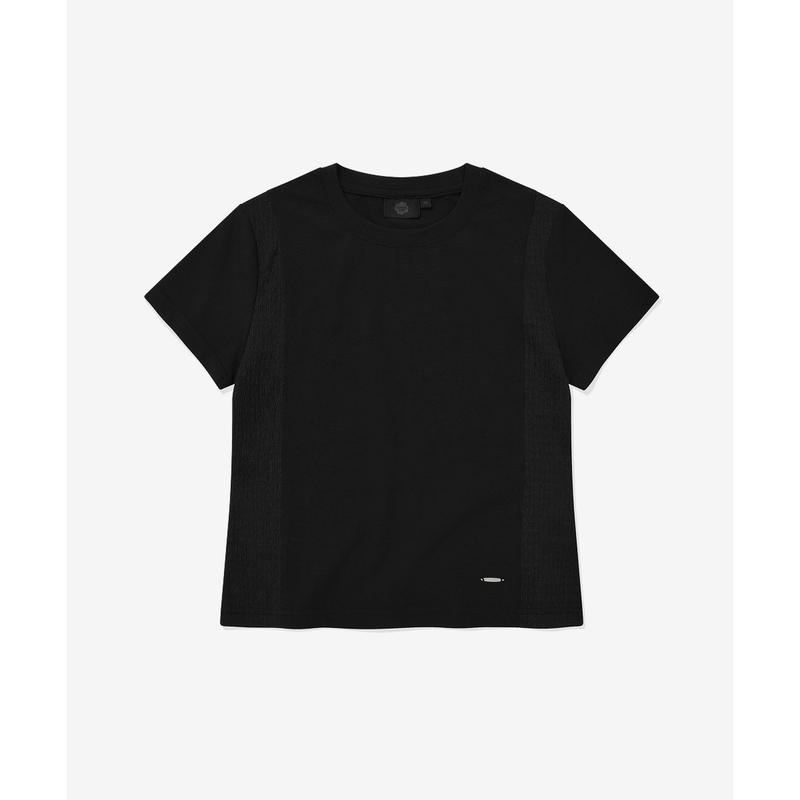 ウーマン スリムフィット パネル Tシャツ ブラック CO2602ST91 BK