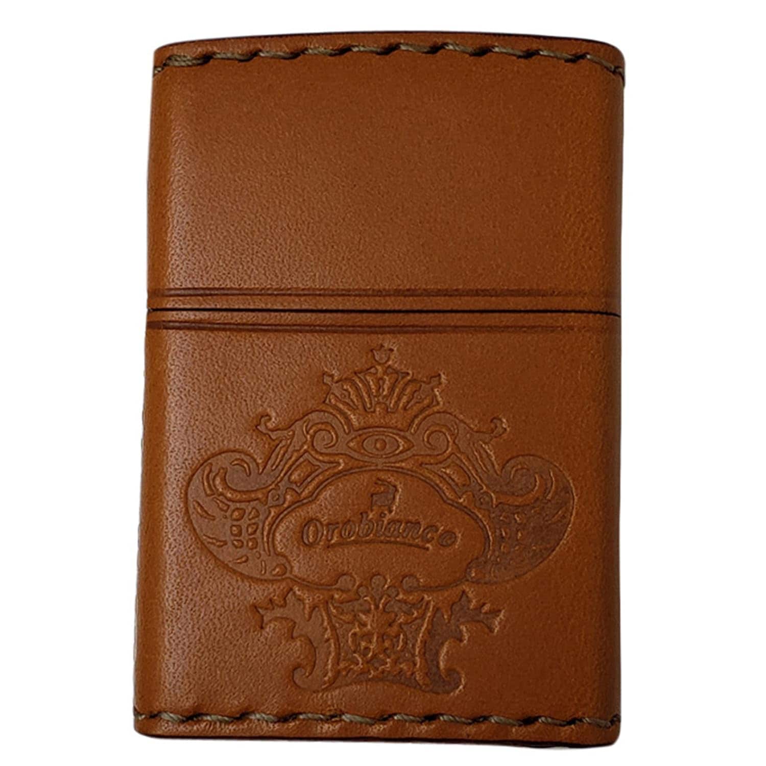 オロビアンコ ジッポー 本牛革手縫いライター キャメル ORZ-001 OROBIANCO ZIPPO ライター フリント着火式 日本製 正規品 ギフト プレゼント