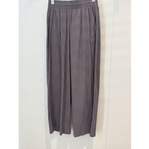 女性プチプリーツワイドフィットウーブンパンツ QR222OPT51 PGR