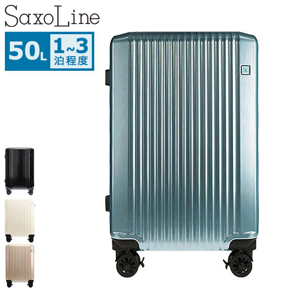 保証付 スーツケース Mサイズ キャリーケース 軽量 50L 1-3泊 TSA 黒 旅行 双輪 預け入れサイズ ストッパー付スプリングキャスター 08454