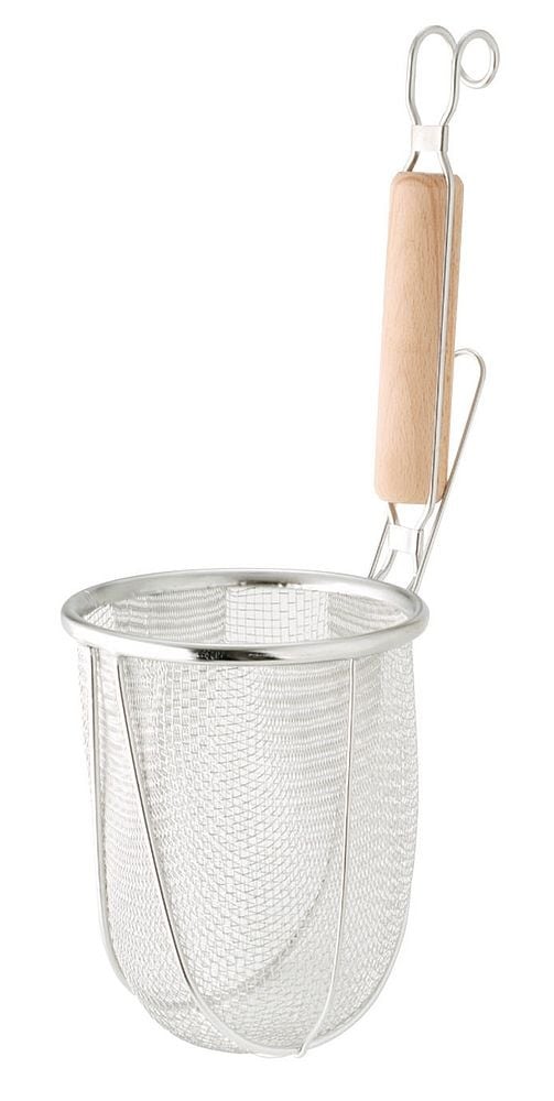 （まとめ買い）本間冬治工業 BK 18-8木柄うどんてぼ 大 [x3]