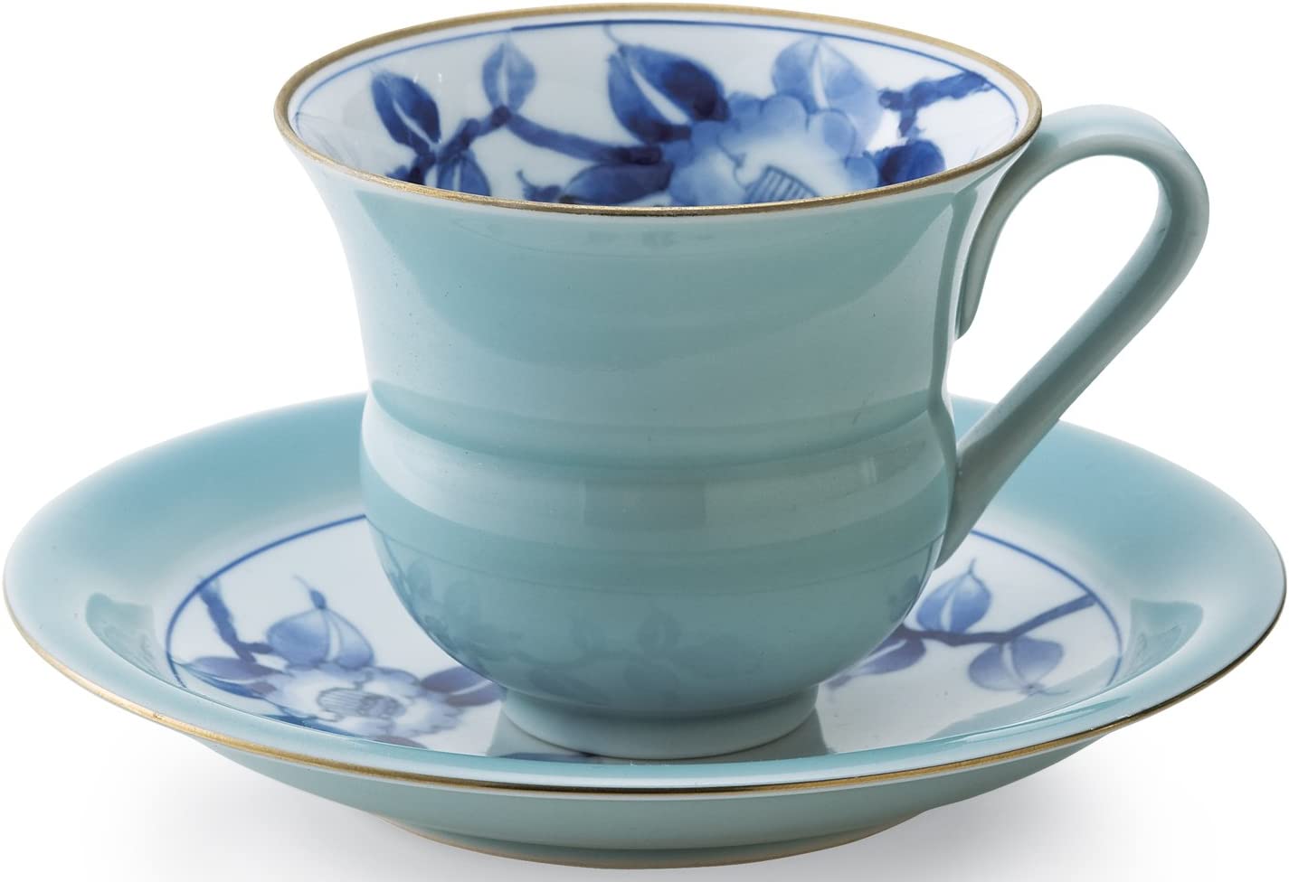 有田焼　カメリア モーニングカップ(青磁) S-3408　其泉