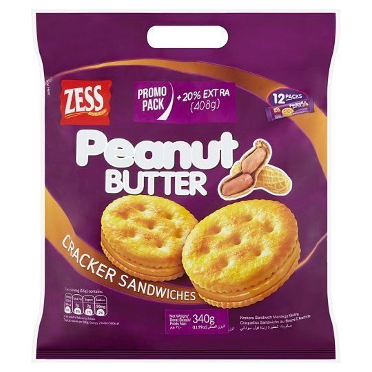 その他 Zess Peanut Butter Cracker Sandwiches 12 Packs 340g + 20% Extra (408g)