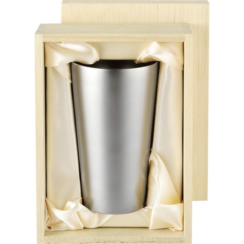 霞 チタン2重タンブラー240ml（木箱入） TW-5