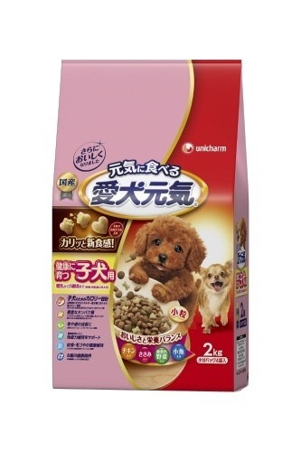 （まとめ買い）健康に育つ子犬用 チキン/ささみ/緑黄色野菜/小魚入り 2kg ドッグフード [x3]