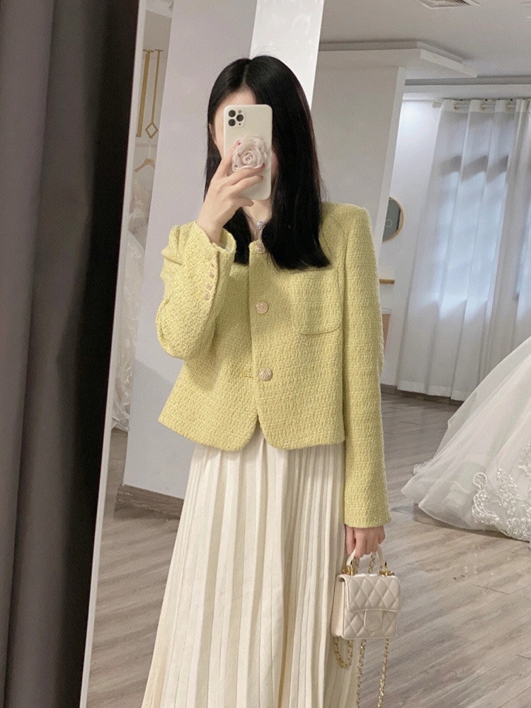 春 夏 人気なジャケット 韓国デザイン　可愛いツイードジャケット　優雅　レディーストップス　合わせやすい アウター 韓国ファッション