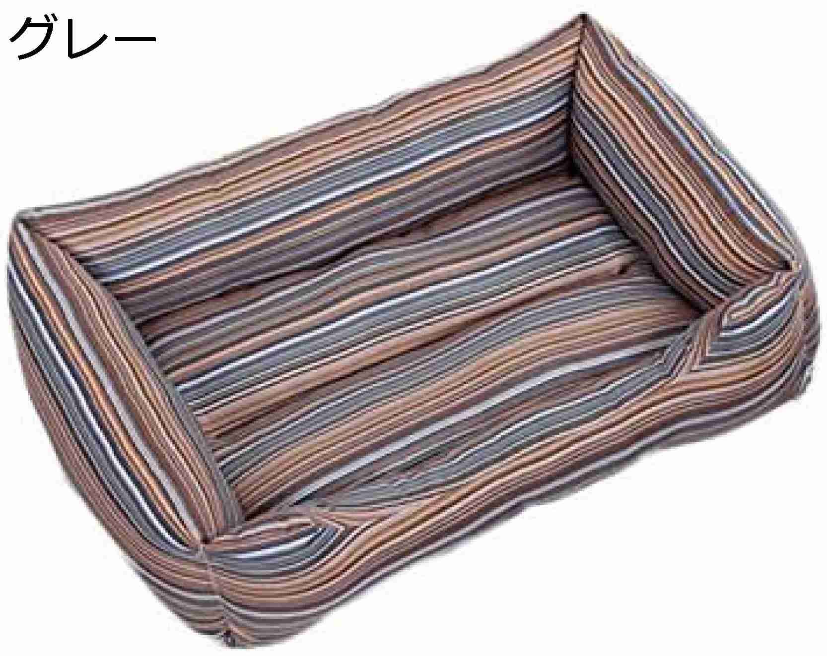ペット用ベッド ペット ベッド クッション ふんわり おしゃれ 防寒 肌触りよい 猫 春 通年 おしゃれ 犬 スクエア型 猫用 夏用 ストライプ ねこ 小型犬 寝具 犬用 体圧分散型 ペットベッド 四