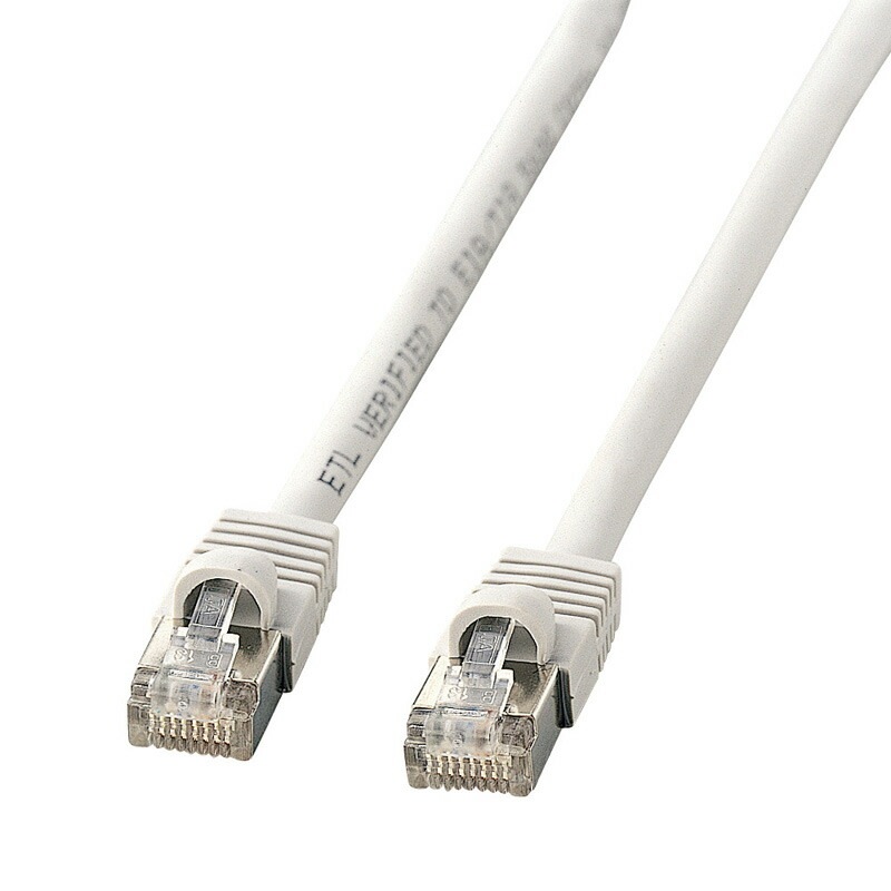 STPエンハンスドカテゴリ5単線ケーブル 15m ライトグレー KB-STP-15LN