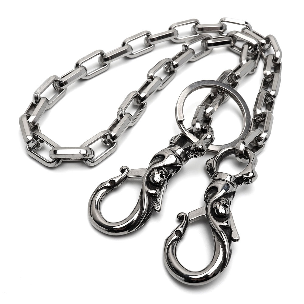 ステンレス ウォレットチェーン リンクチェーン 2クリップ [wc077-n766] 8,118円