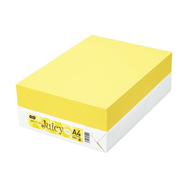 一番の カラーペーパー TANOSEE Juicy [x10セット] 500枚 A4 パイン コピー用紙