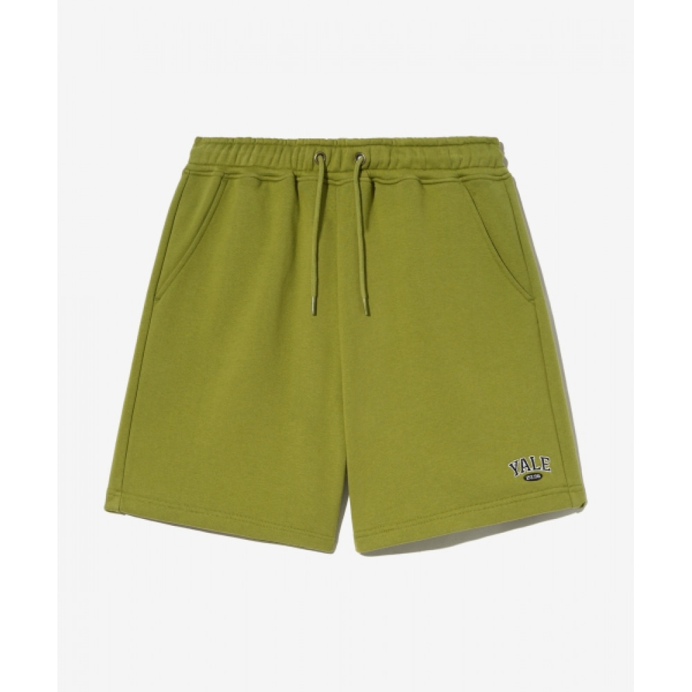 エールスモールツートーンアーチスウェットショーツオリーブライム