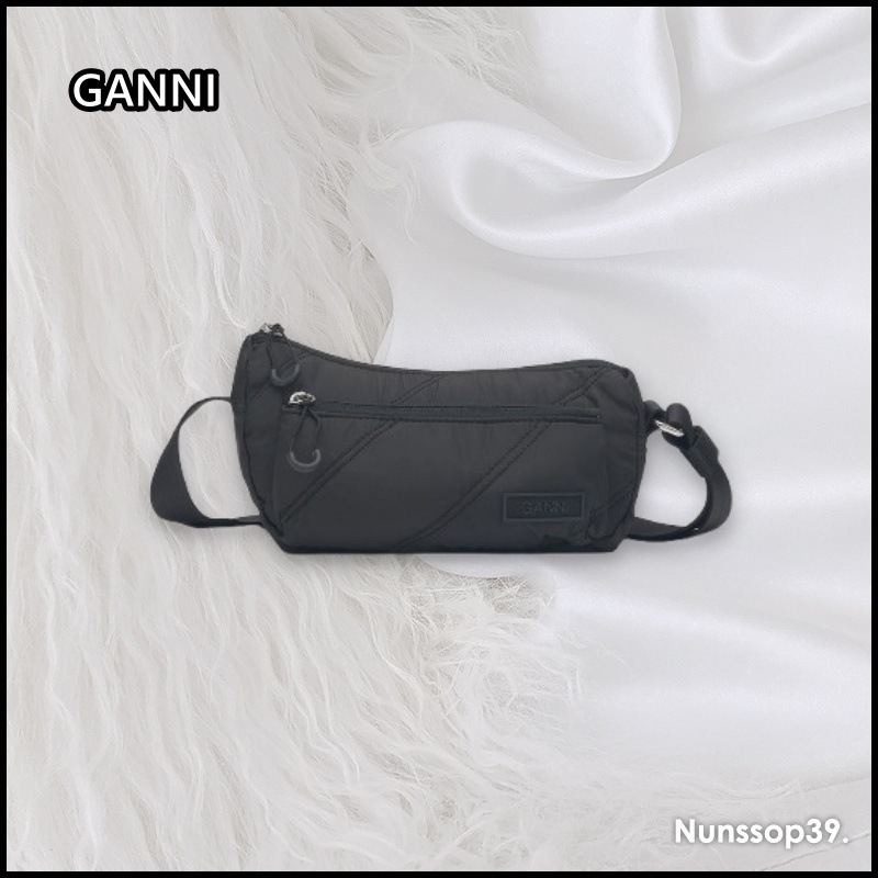 GANNI リサイクルテック スモールバゲット ショルダーバッグ