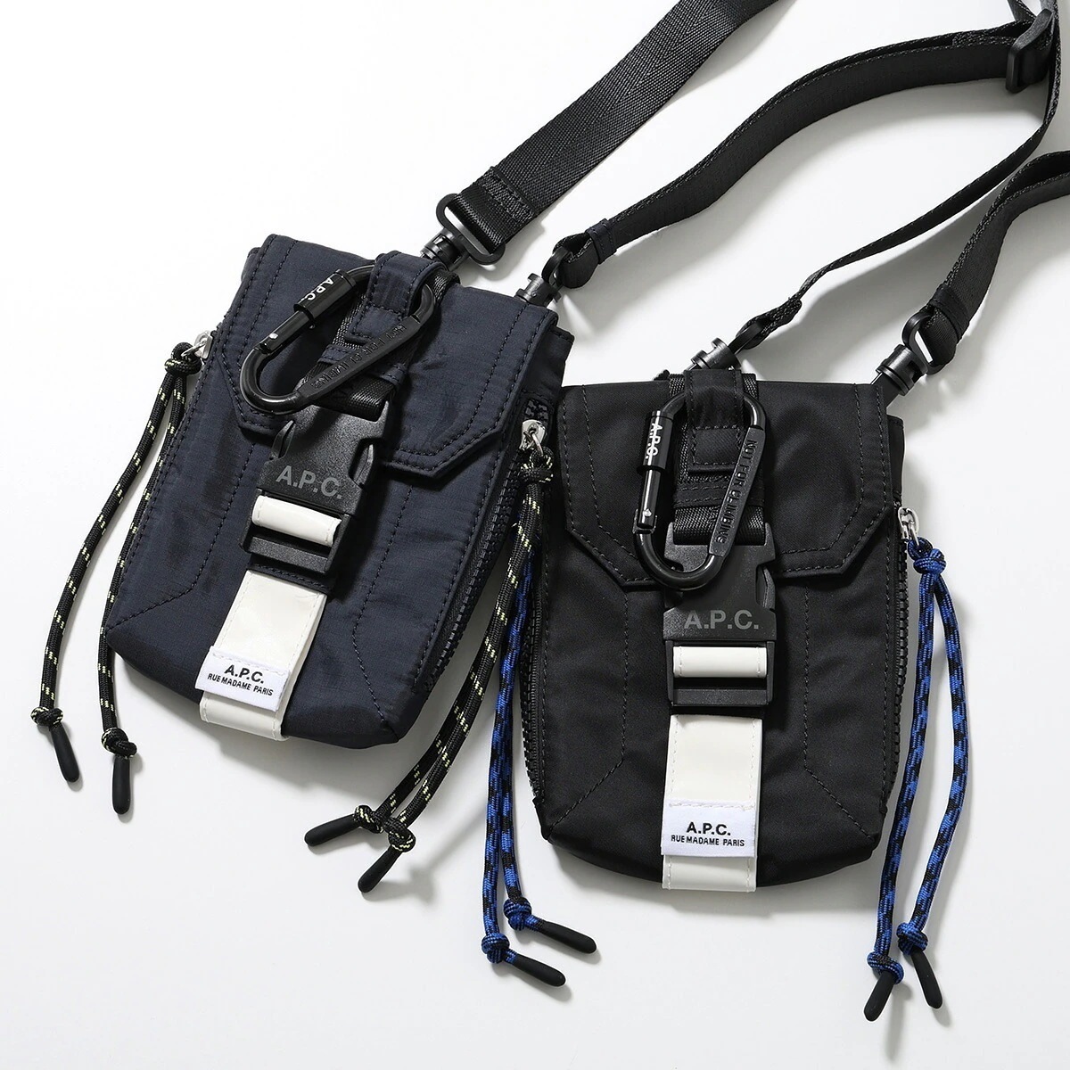 APC A.P.C. アーペーセー ショルダーバッグ crossbody pouch trek PAAFH H61733 PAAGR H61733 メンズ クロスボディ ロゴ ナイロン ミニバッグ