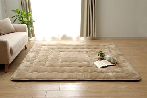 イケヒコ こたつ敷きふとん 長方形 撥水6層フラン 約190×240CM ベージュ 厚敷 #6029939
