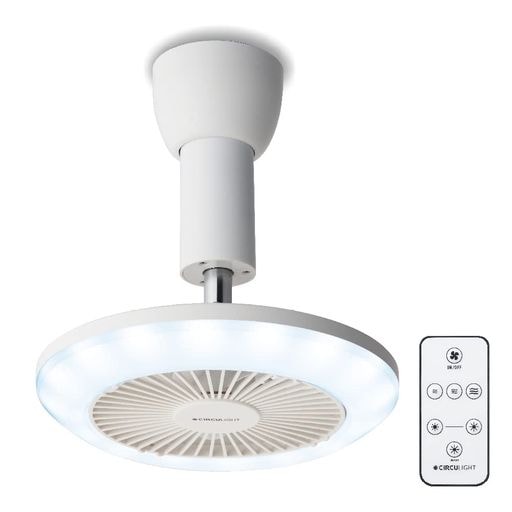 【現行モデルは風量アップ】 サーキュライト ソケットシリーズ 引掛けモデル 昼白色 60W相当 風量3段階 リモコン付き ホワイト 6,155円