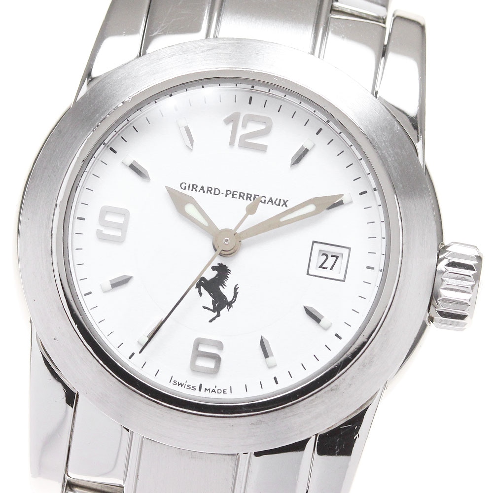ジラール・ペルゴ GIRARD PERREGAUX 8040 フェラーリ デイト 自動巻き レディース 箱・保証書付き_836945【中古】 68,420円