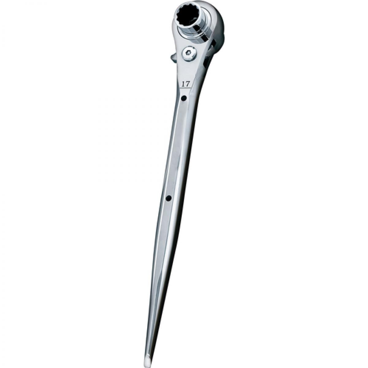 イチネン マストツール ラチェットレンチ 17/21 ストレート 八角形状グリップ シルバー MUSTTOOL