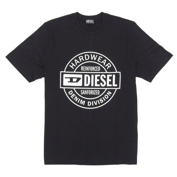 ディーゼル Tシャツ カットソー メンズ 半袖 L コットン ブラック T-JUST 250218 OFF T-SHIRT A19701RHQBH9-BKL DIESEL