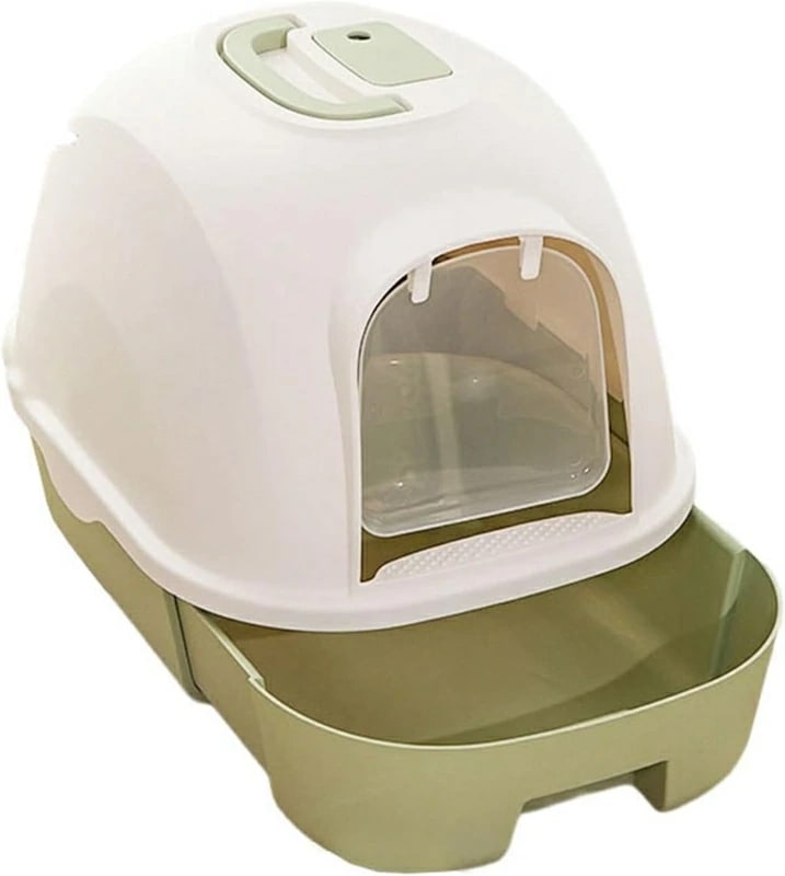 猫トイレ 猫用トイレ本体 大きめ 大型 消臭 ドーム 大きい 猫のトイレ スコップ付き 全密閉式カバー スコップ付き 飛び散り防止 清潔 抗菌防臭 掃除簡単 広々サイズ キャットトイレ ドームタイプ