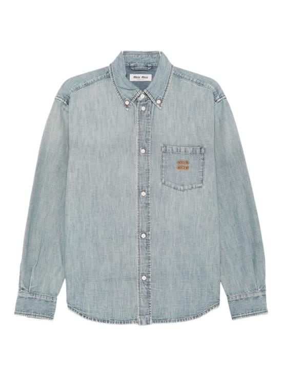 MIU MIU Women Shirts GWC133 18JIF0076 Azzurro