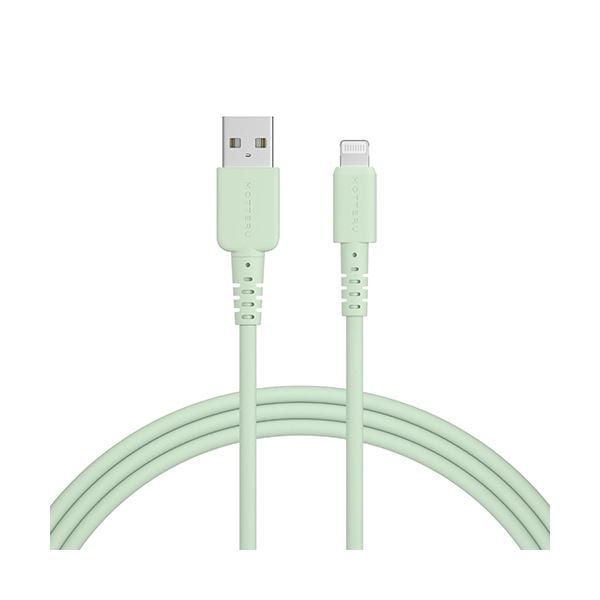 （まとめ） オウルテックMOTTERU A to Lightning シリコンケーブル ピスタチオ 2m MOT-SCBALG200-PS 1本 [x3セット]