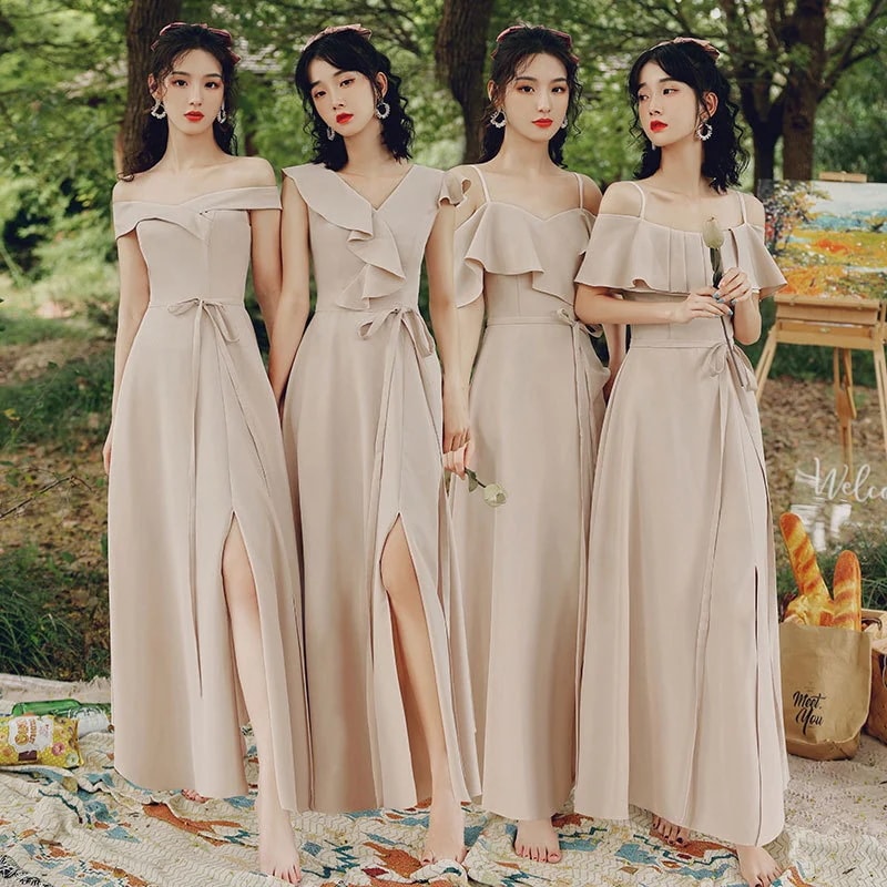 ブライズメイドドレス ロングドレス 演奏会 ピアノ 発表会 スレンダーラインワンピース レディース 涼しい 袖付き 袖なし ゆったり リゾート 海サマー 春夏きれいめ 530%までに制限 5,377円