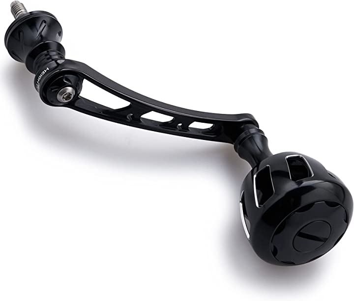 56mm リール ハンドル 32mm ノブ搭載 シマノ ダイワ 通用 スピニングリール Wheel Series 518(ブラック)