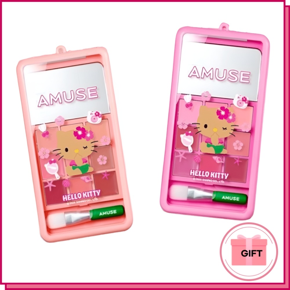 [タンニングハローキティ] リップアンドチークパレットフォン 2種 /韓国人気コスメ