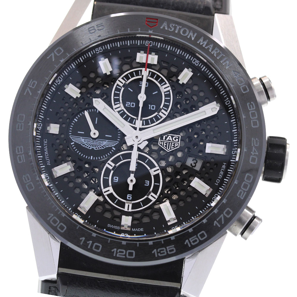 タグホイヤー TAG HEUER CAR2A1AB キャリバーホイヤー01 アストンマーチン スペシャルエディション クロノグラフ 自動巻き メンズ _839322【中古】 229,050円