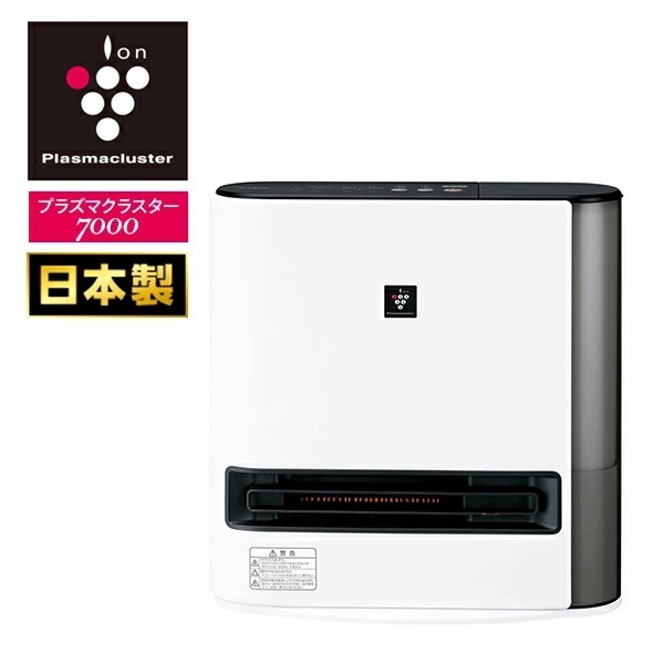 ファンヒーター 加湿セラミックファンヒーター プラズマクラスター 1200W 最大加湿量約650mL 抗菌加工操作パネル HX-SK12 ホワイト