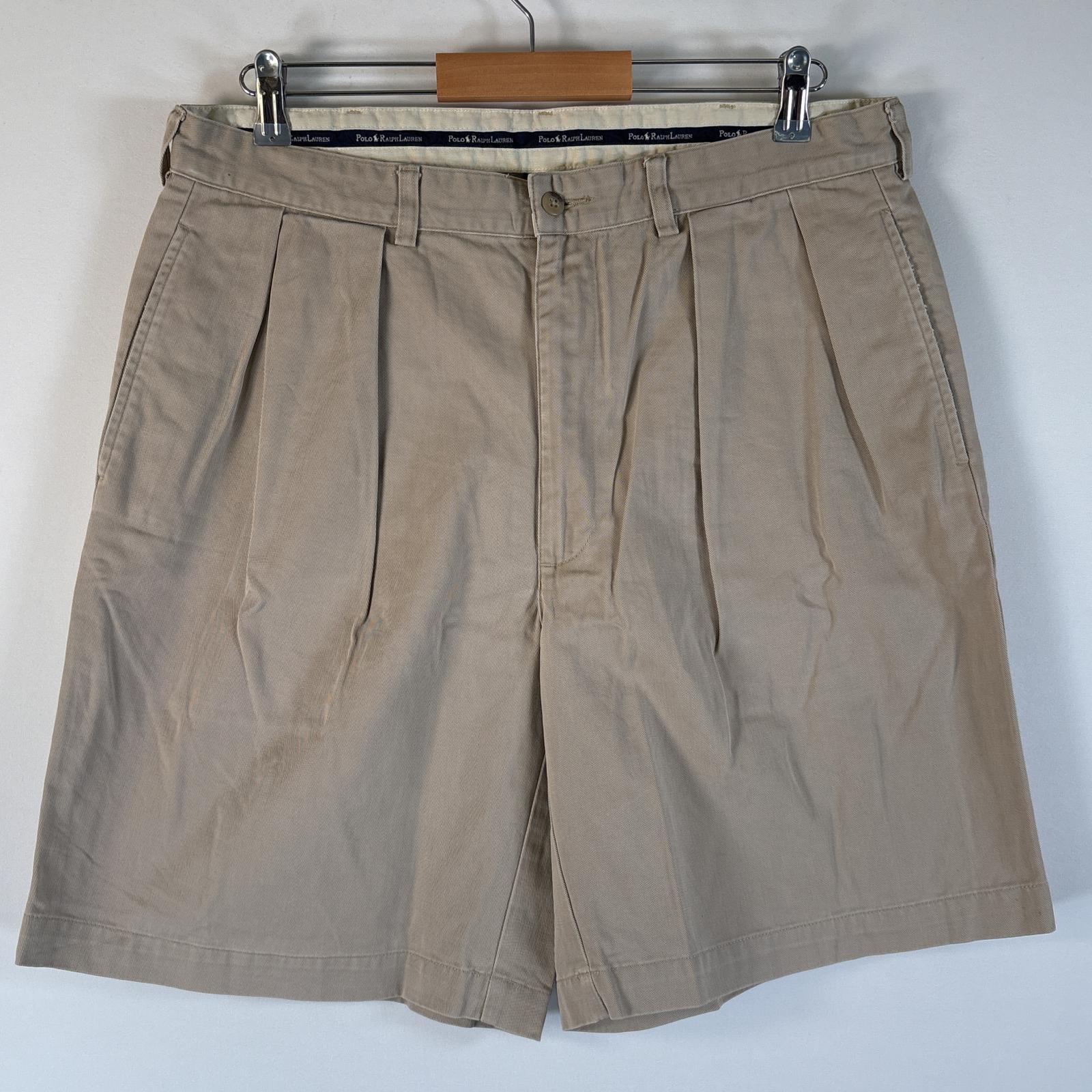 古着 ショートパンツ ポロチノ 半ズボン 短パン ハーフパンツ w36 ベージュ系 メンズ