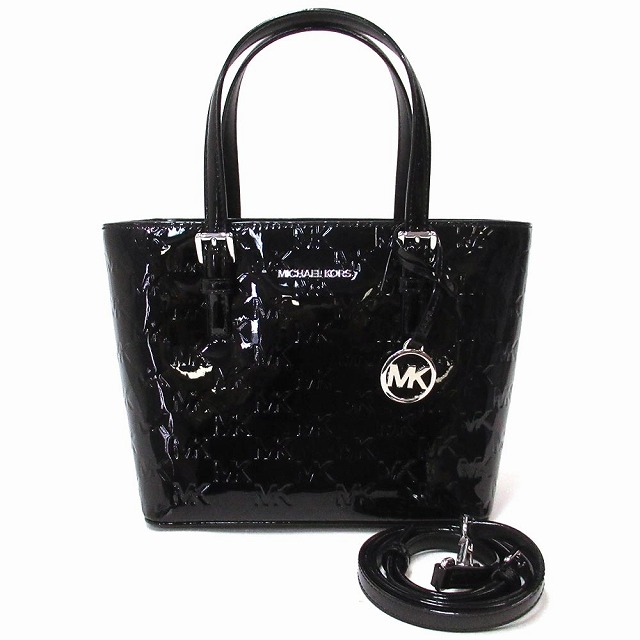 MICHAEL KORS アウトレット バッグ ジェットセット エクストラスモール パテントロゴ コンバーチブル ショルダーバッグ
