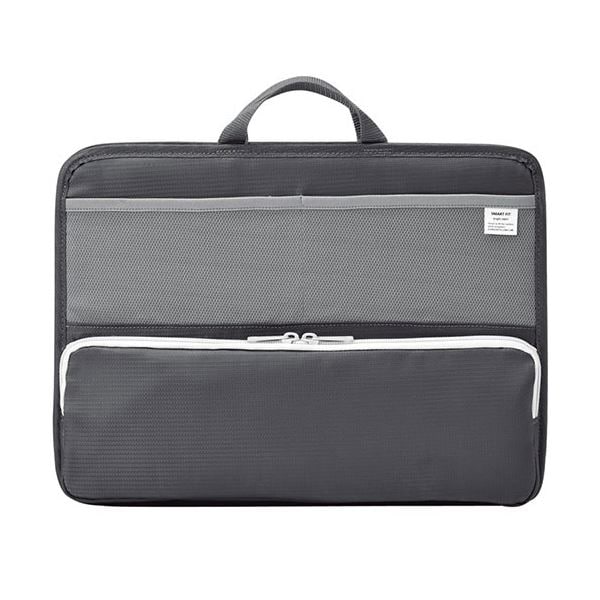 (まとめ) リヒトラブ SMART FITbright label スタンドポケット (ヨコ型) A4 ブラック A-7664-24 1個 (×5セット)