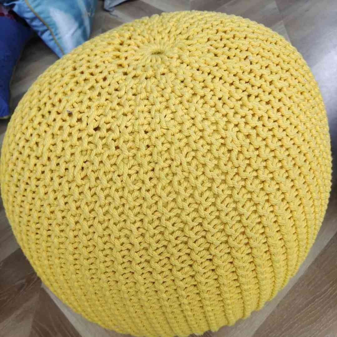 プフ 丸形クッション クッションチェア ニットプフ クッション 丸 オットマン スツール フロアスツール 床 座る 丸クッション 円 一人暮らし おしゃれ 韓国インテリア クッションチェアー クッショ