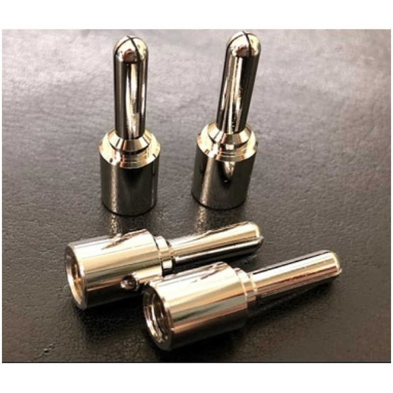 ZONOTONE　LUG-5.5シリーズ対応交換用プラグ ロジウムメッキバナナプラグ(先端のみ4本組)　LUGB-SRh