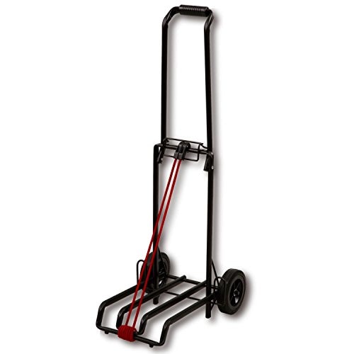 [キャンパーズコレクション 山善] キャリーカート ショッピングカート 台車 大きめタイヤ 耐荷重60kg 折りたたみ式 コンパクト ブラック パワーキャリーカート60 BMC-31KD(BK)