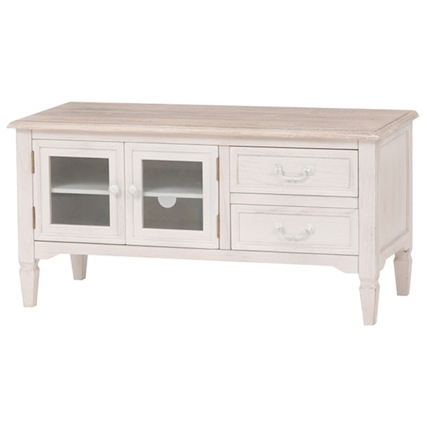 TV台 テレビ台 W90cm シャビーシック アンティーク ホワイト 完成品 シンプル カフェ 韓国 インテリア ブロカント 1人暮らし 20代 30代