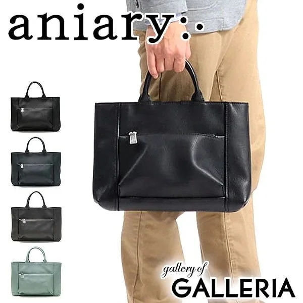 正規取扱店アニアリ トートバッグ aniary シュリンクレザー Shrink Leather ミニトートバッグ 通勤 薄マチ 本革 レザー メンズ レディース 07-02010