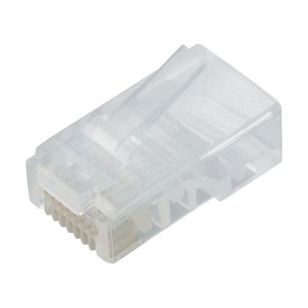 (まとめ) エレコム ツメの折れないLANコネクタカテゴリー5E 単線用 LD-RJ45T10/T 1パック(10個) (×10セット)