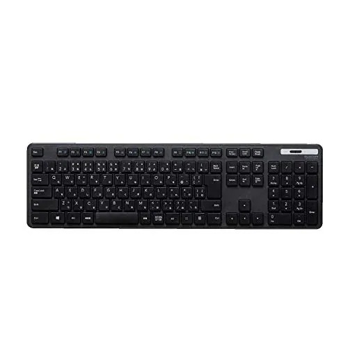 エレコム ワイヤレスキーボード メンブレン 薄型 フルキーボード テンキー ブラック TK-FDM110TXBK