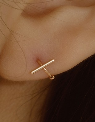 14K ルーニー ワンタッチ リングピアス