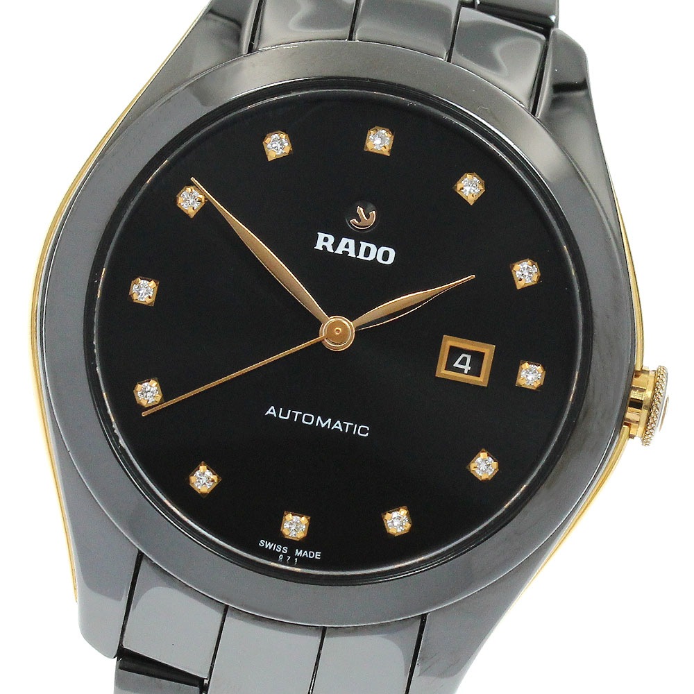 ラドー RADO R32255712 ハイパークローム 12Pダイヤモンド 自動巻き レディース _905912【中古】