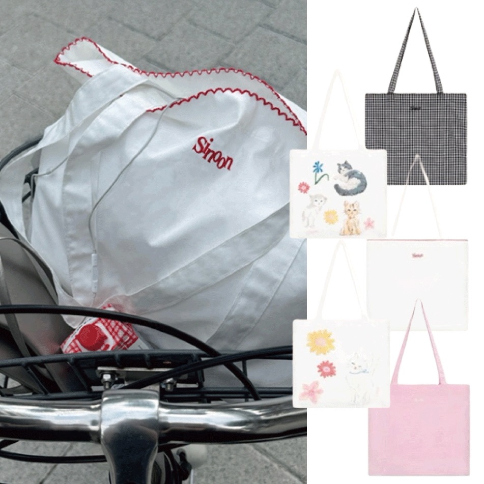 Logo Lace / Cat Flower / Cat Friends Eco Bag