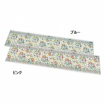 川島織物セルコン ミントン ハドンホールボタニカル キッチンマット 50x150cm FT1229　B/ブルー