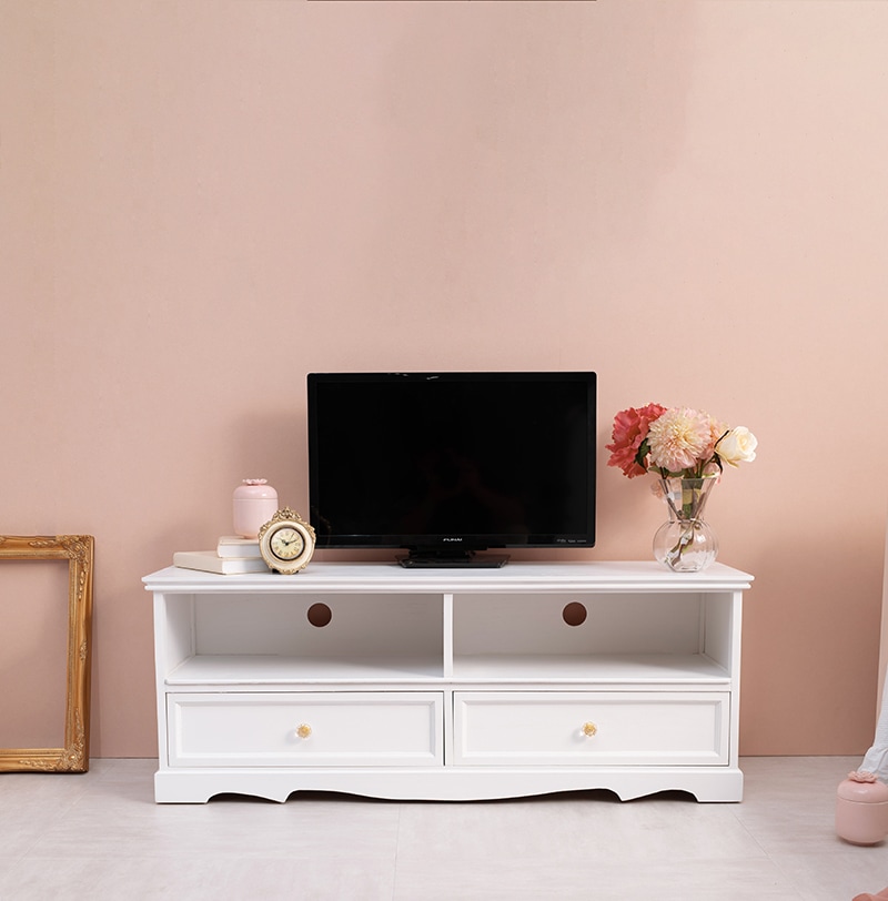 テレビ台 50型対応 幅110 リビング収納 テレビボード クリスタル調取っ手 引出し2杯 TV台