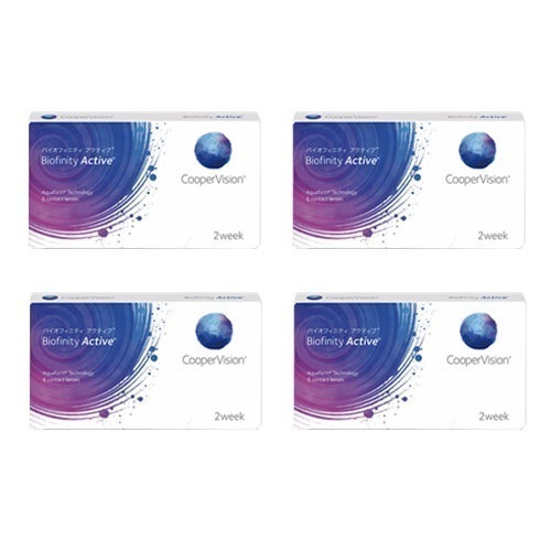 メガ割対象 【処方箋提出】[メーカー直送]バイオフィニティアクティブ(6枚入り)4箱/スマホ・PC作業にオススメ